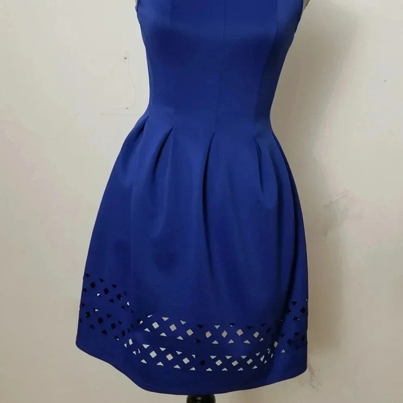 Monteau Women's size S Small Blue Dress fit flare - Picture 8 of 8